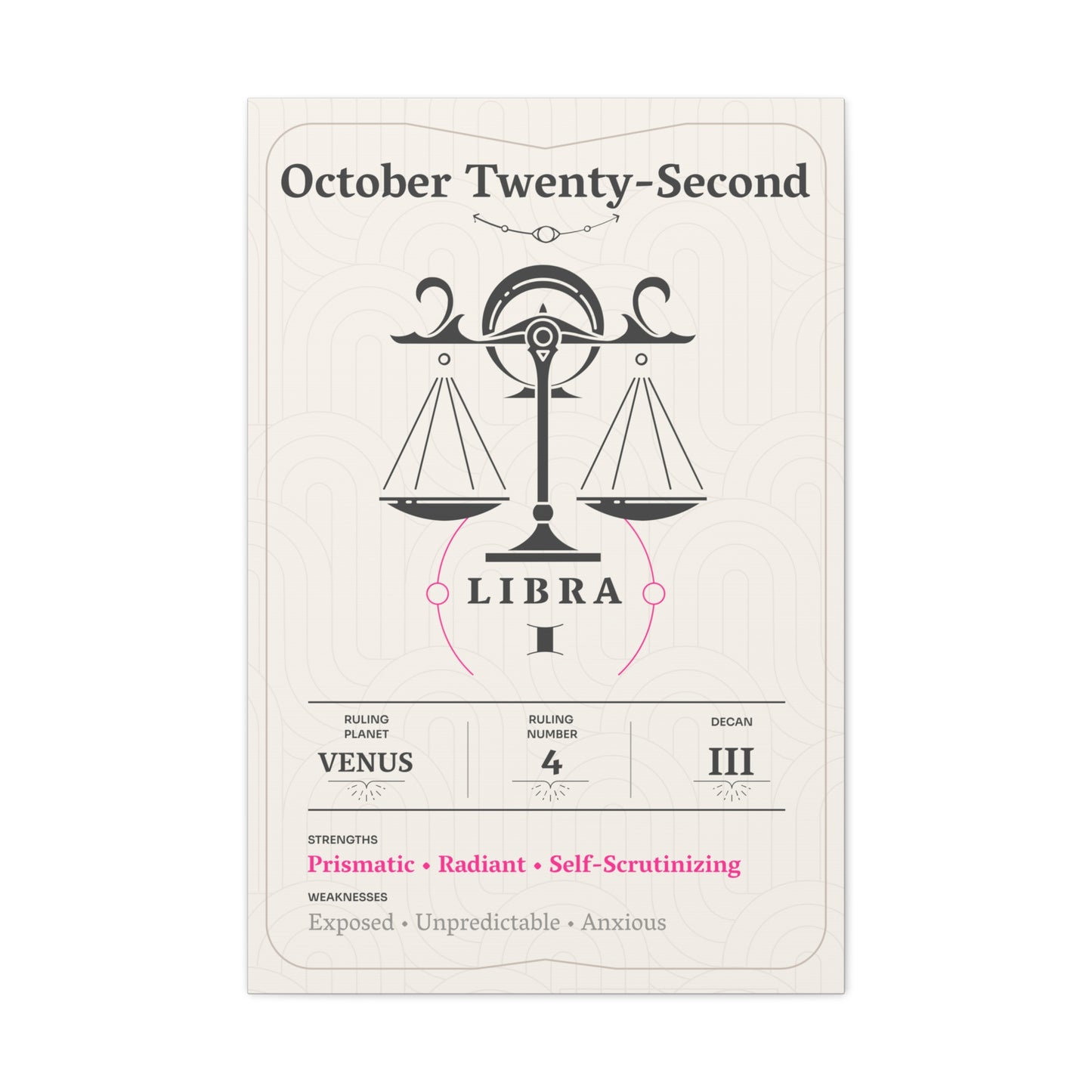 October Twenty-Second Canvas