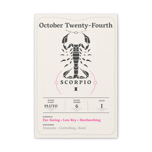 October Twenty-Fourth Canvas