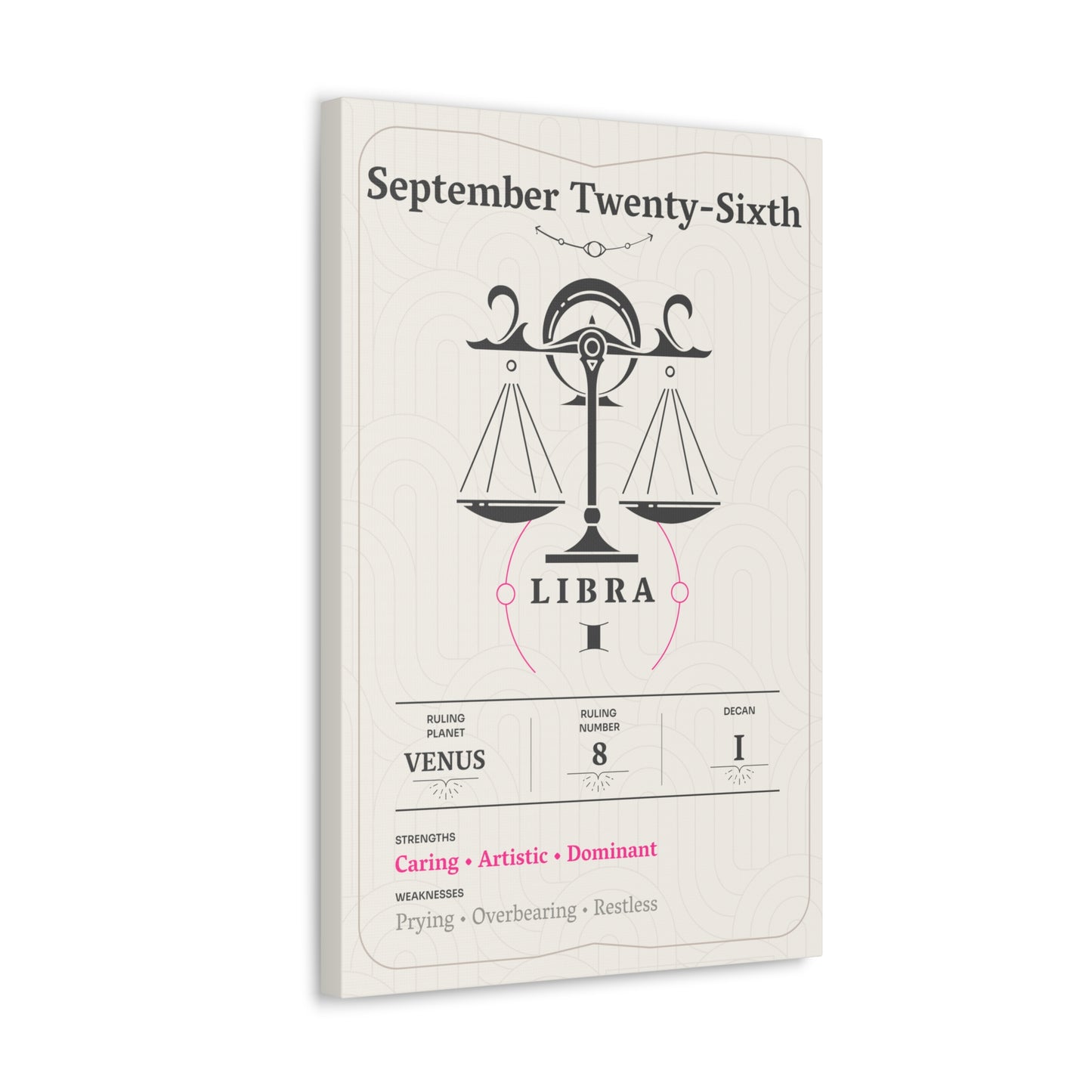 September Twenty-Sixth Canvas