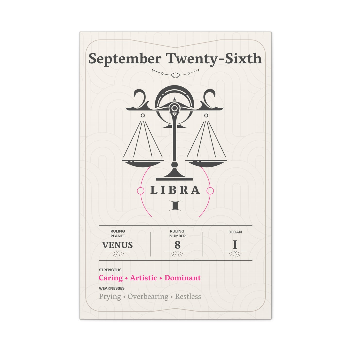 September Twenty-Sixth Canvas