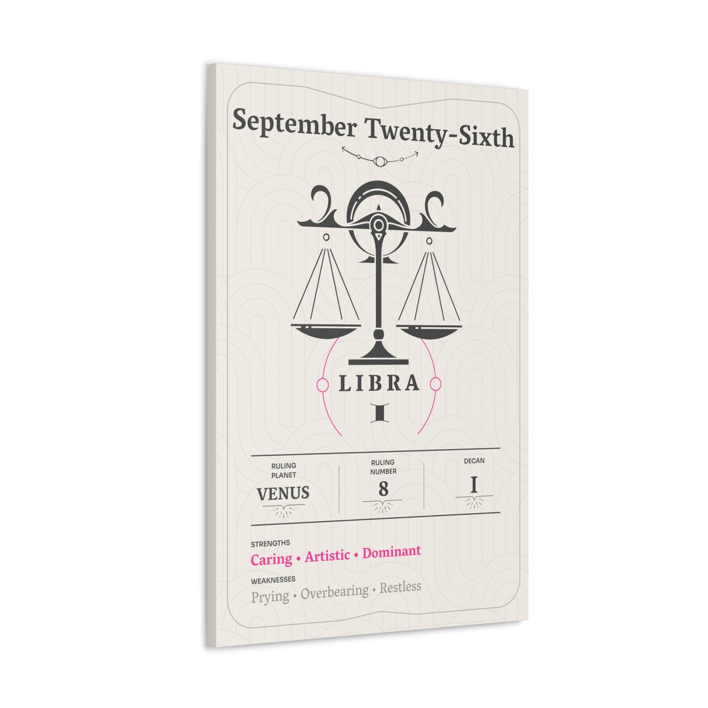 September Twenty-Sixth Canvas