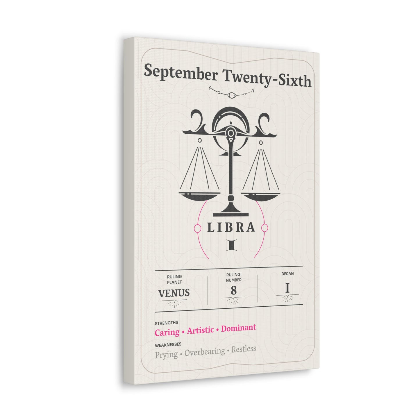 September Twenty-Sixth Canvas