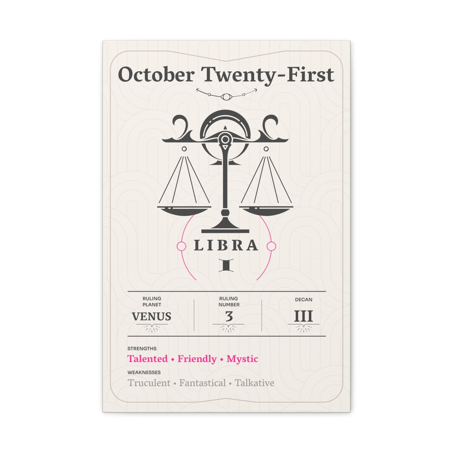 October Twenty-First Canvas