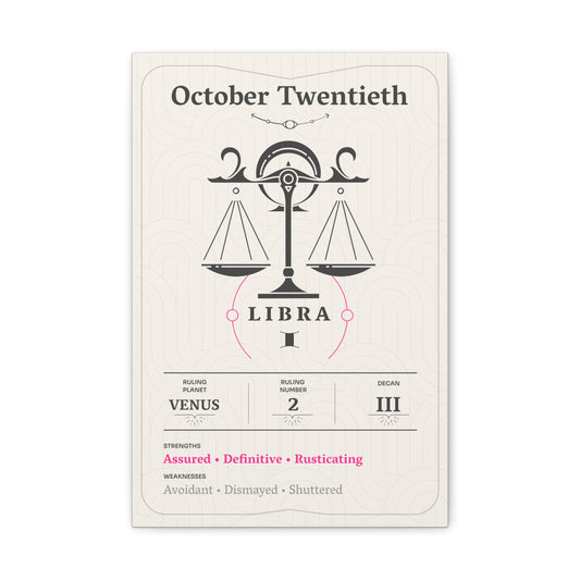 October Twentieth Canvas