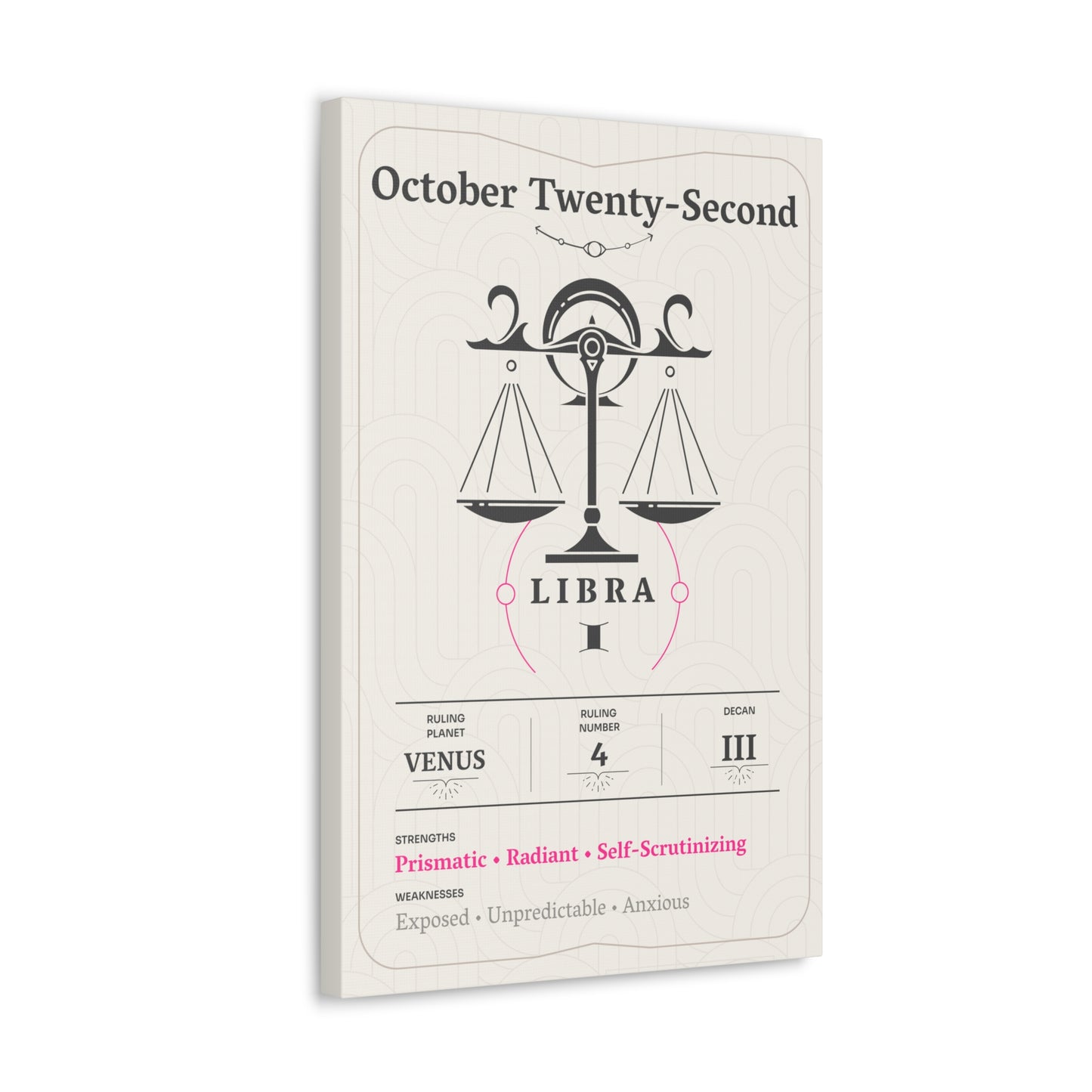 October Twenty-Second Canvas
