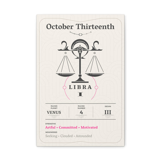 October Thirteenth Canvas