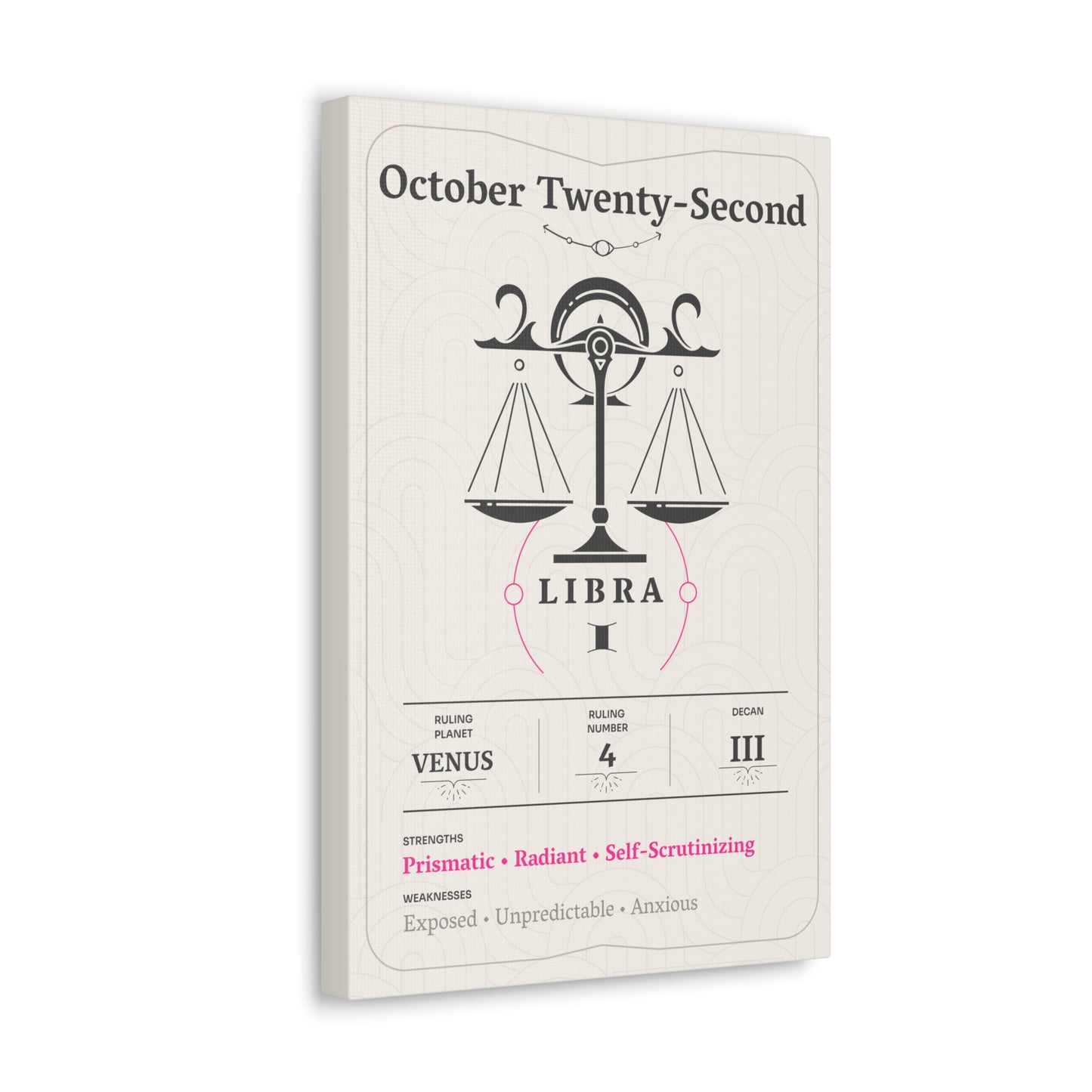October Twenty-Second Canvas