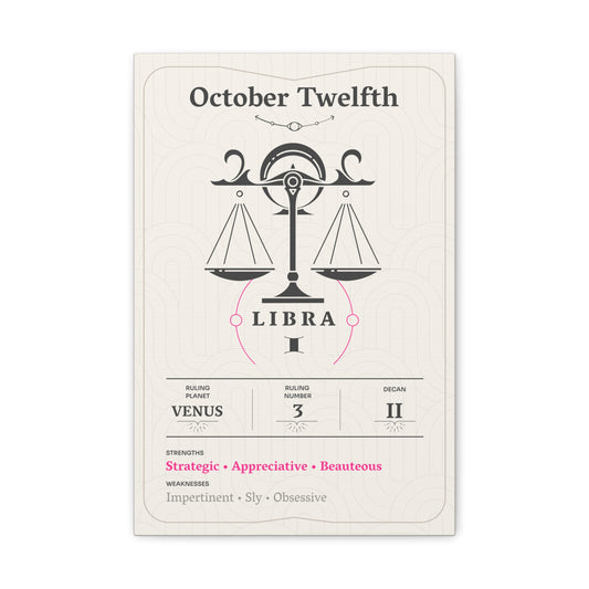 October Twelfth Canvas