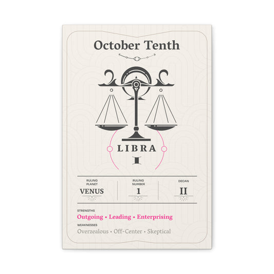 October Tenth Canvas