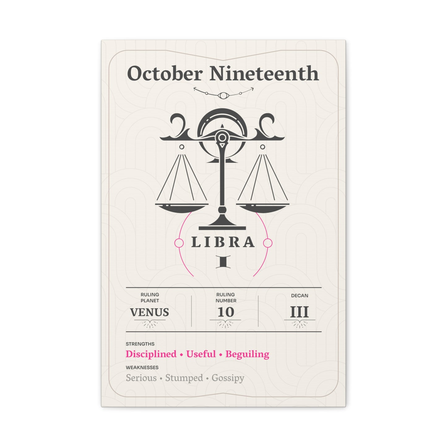 October Nineteenth Canvas