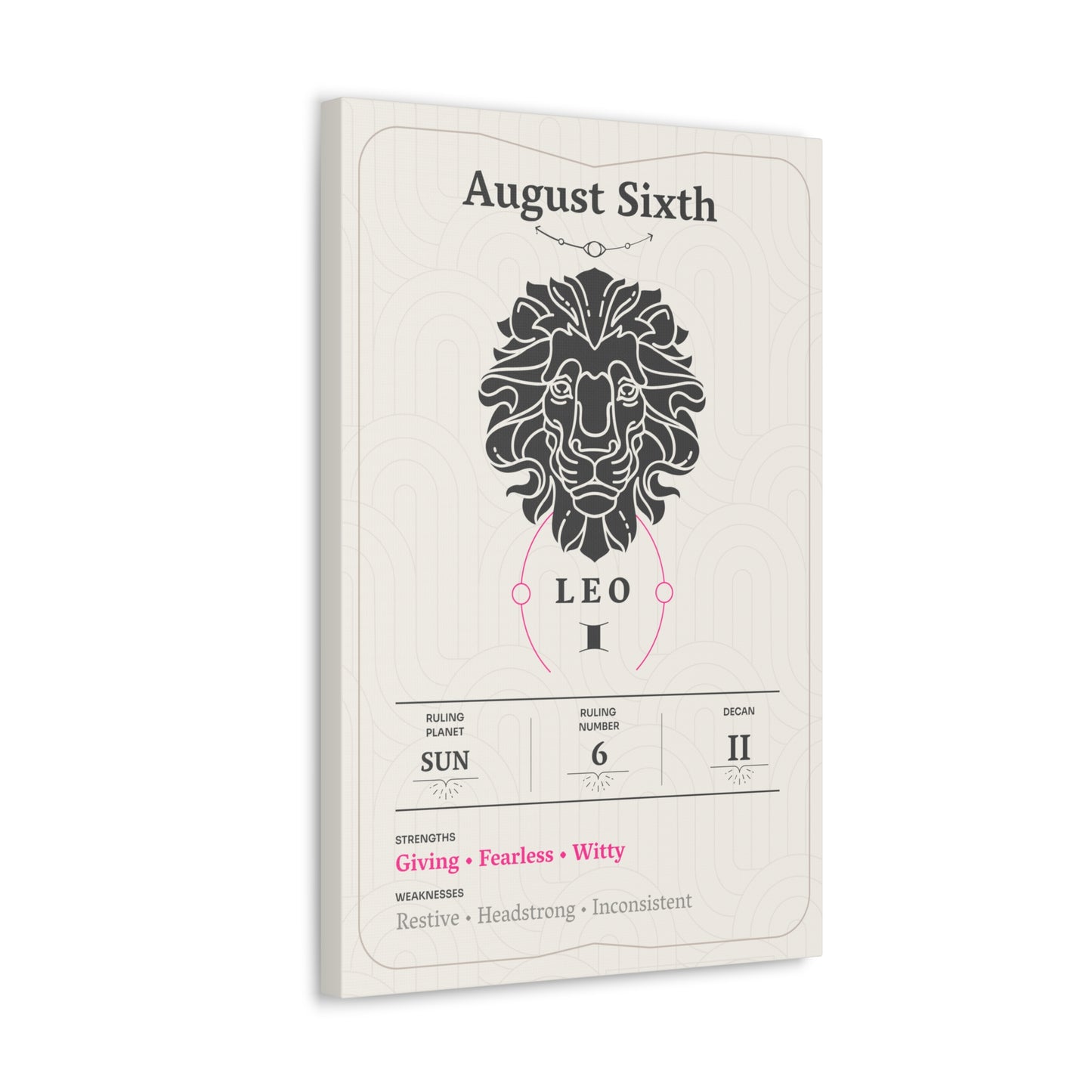 August Sixth Canvas
