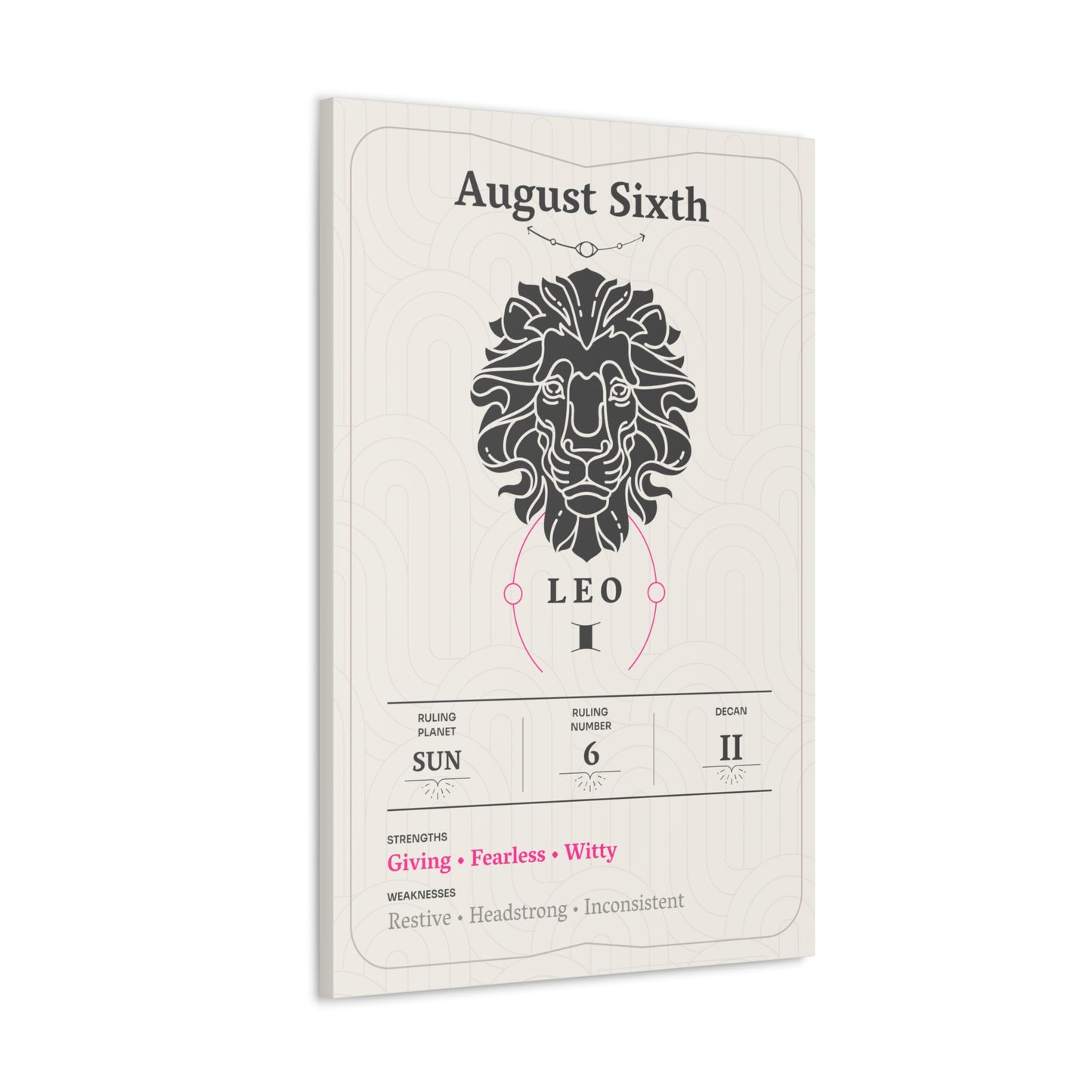 August Sixth Canvas
