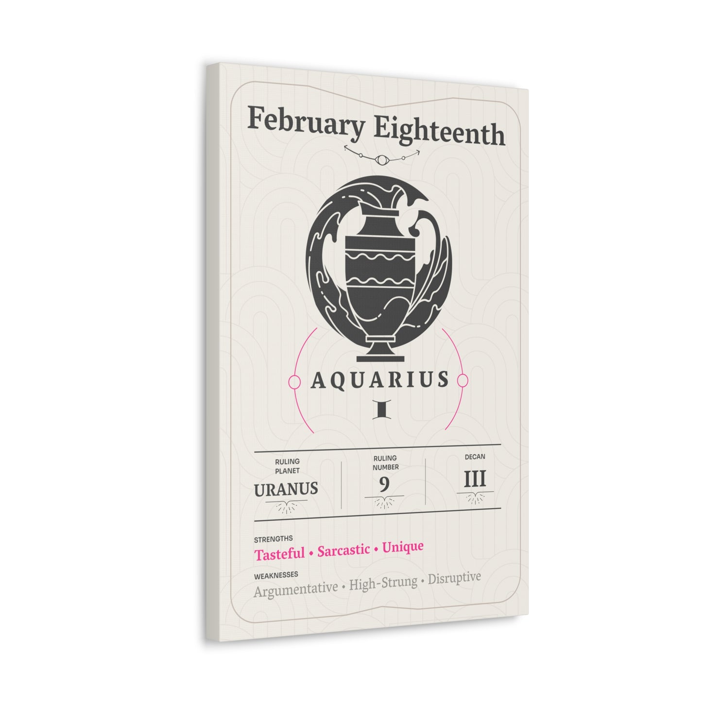 February Eighteenth Canvas