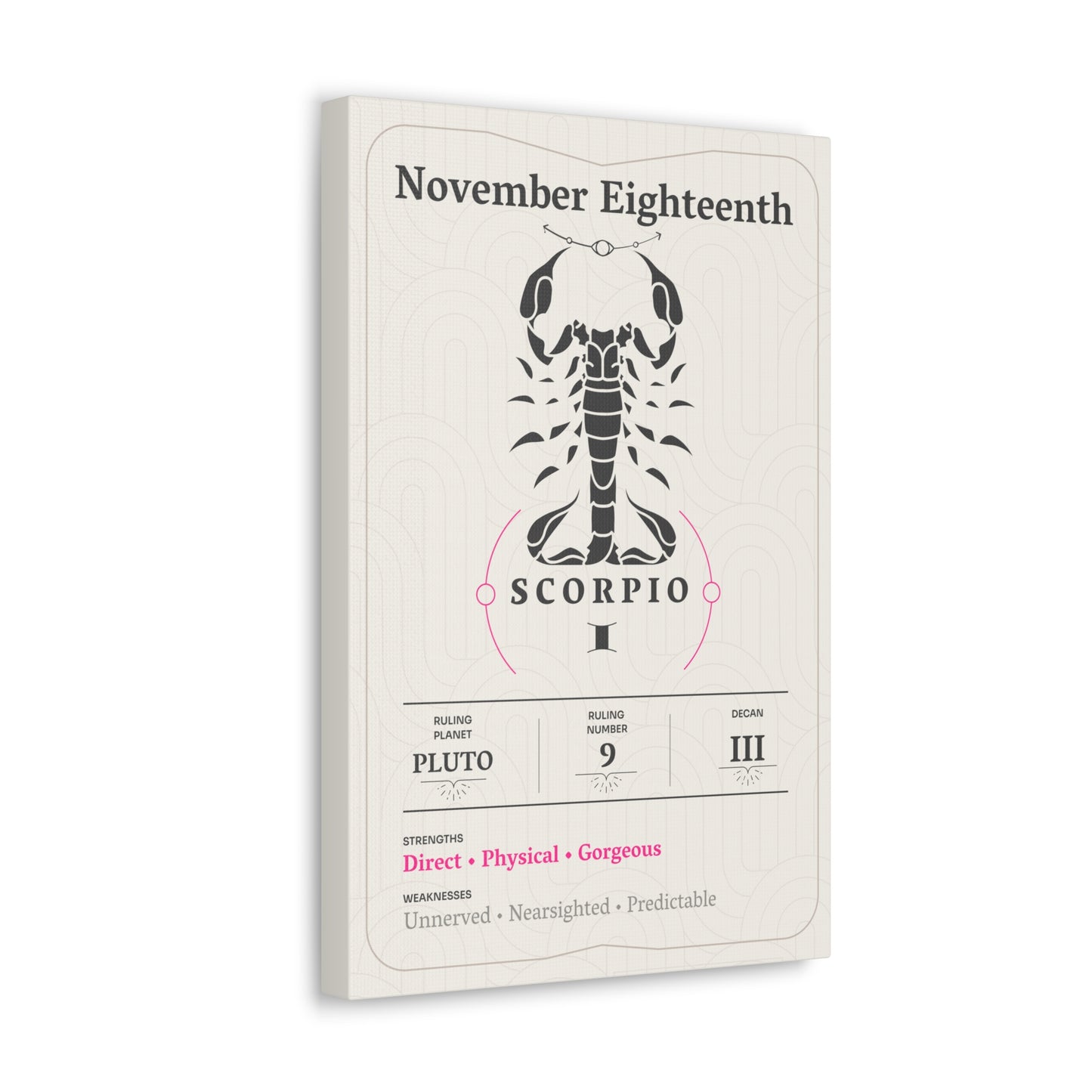 November Eighteenth Canvas