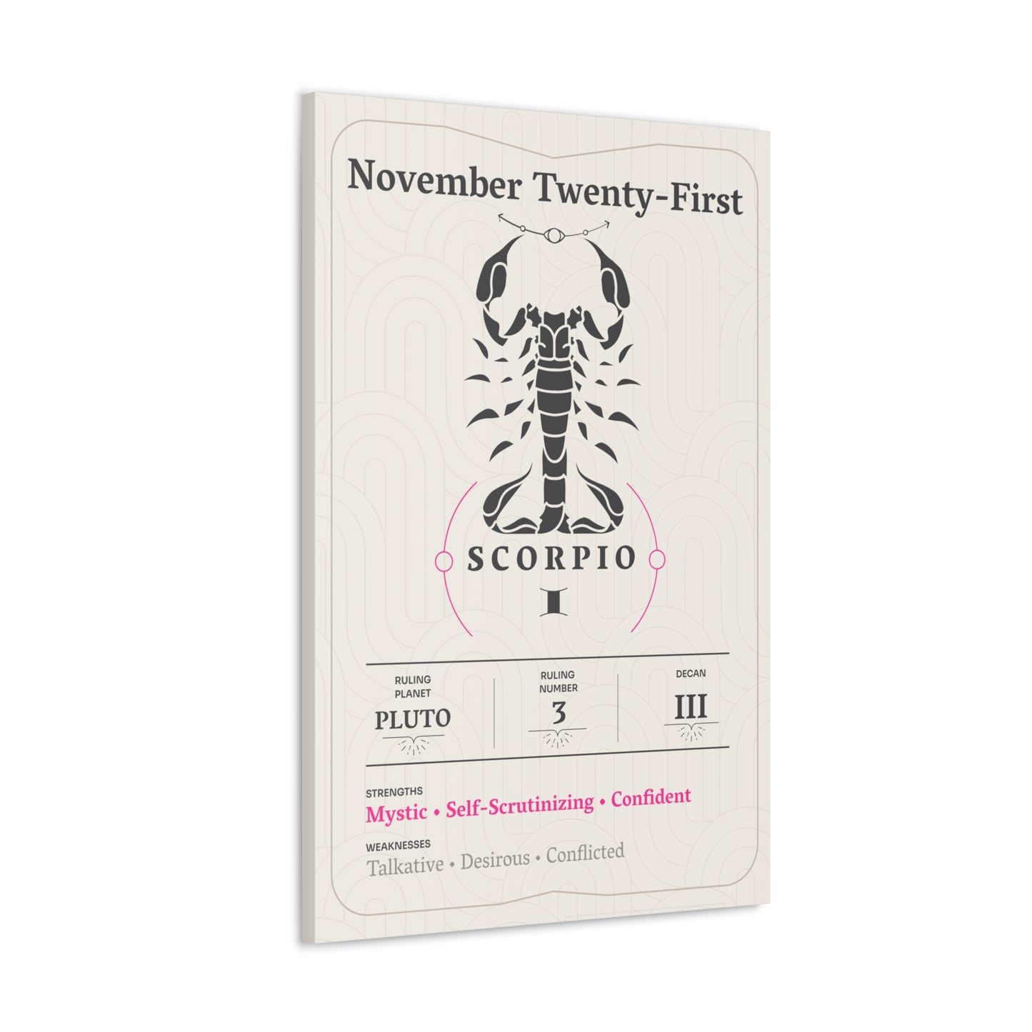 November Twenty-First Canvas