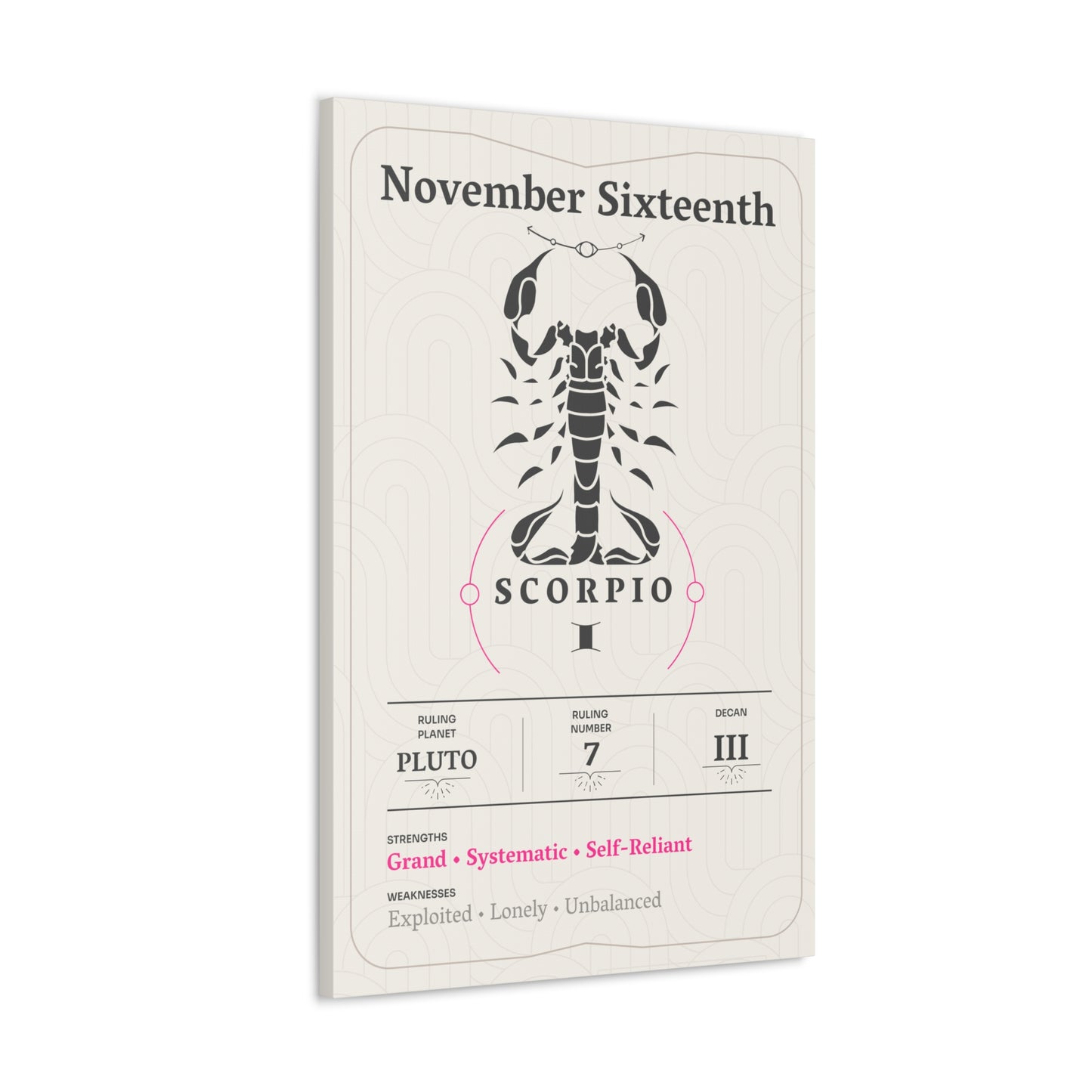 November Sixteenth Canvas