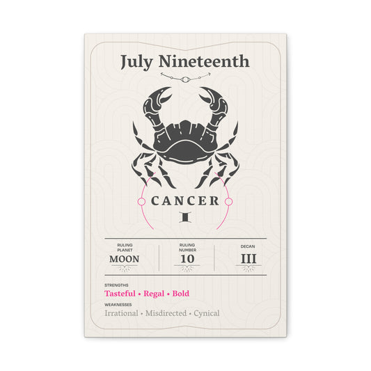 July Nineteenth Canvas