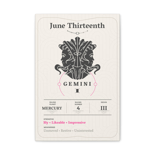 June Thirteenth Canvas