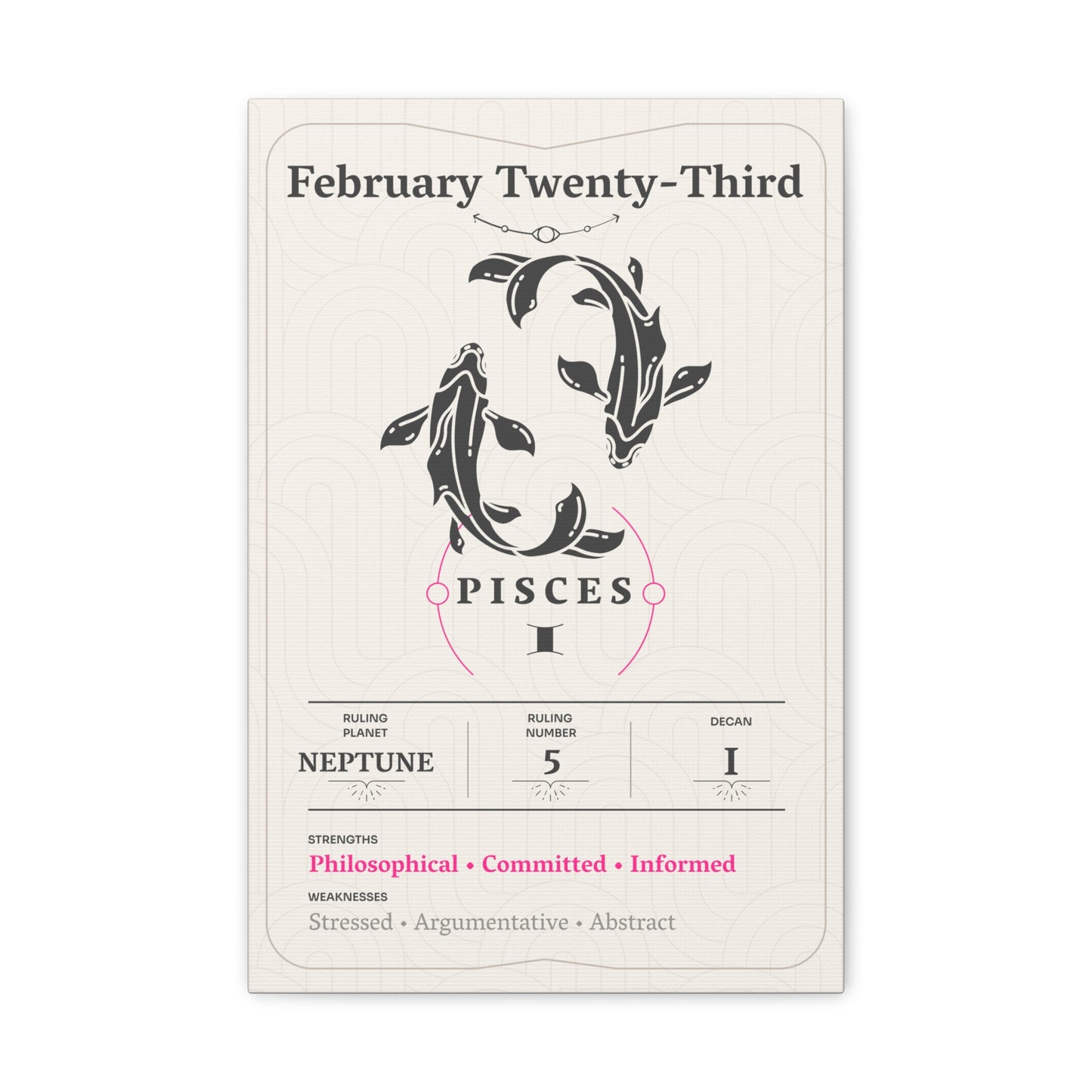 February Twenty-Third Canvas