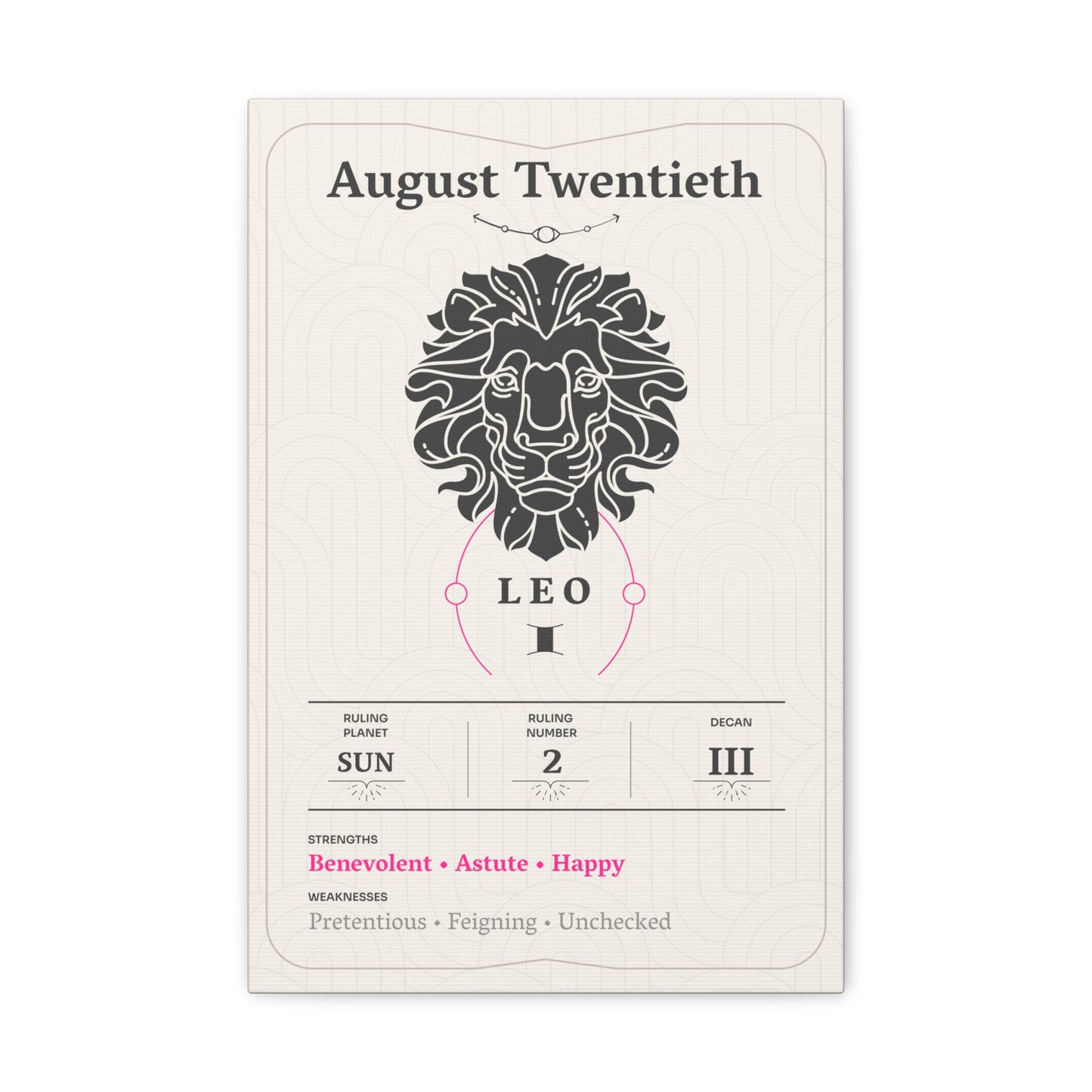 August Twentieth Canvas