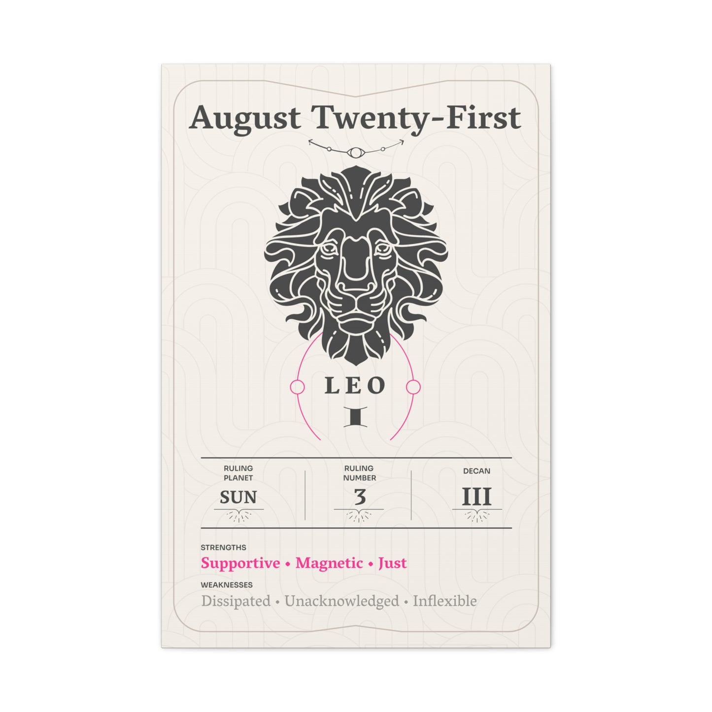 August Twenty-First Canvas