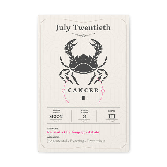 July Twentieth Canvas