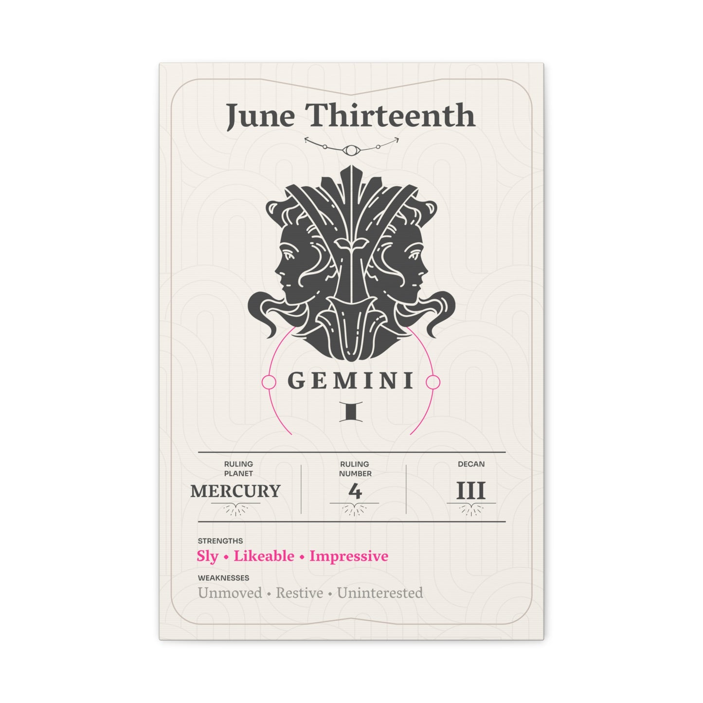 June Thirteenth Canvas