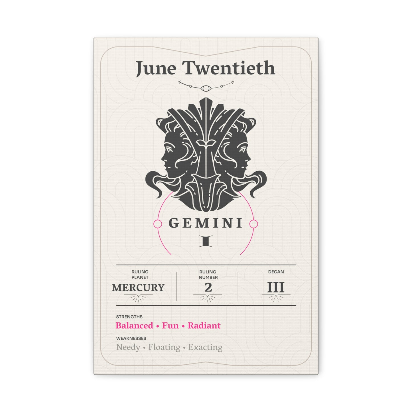 June Twentieth Canvas