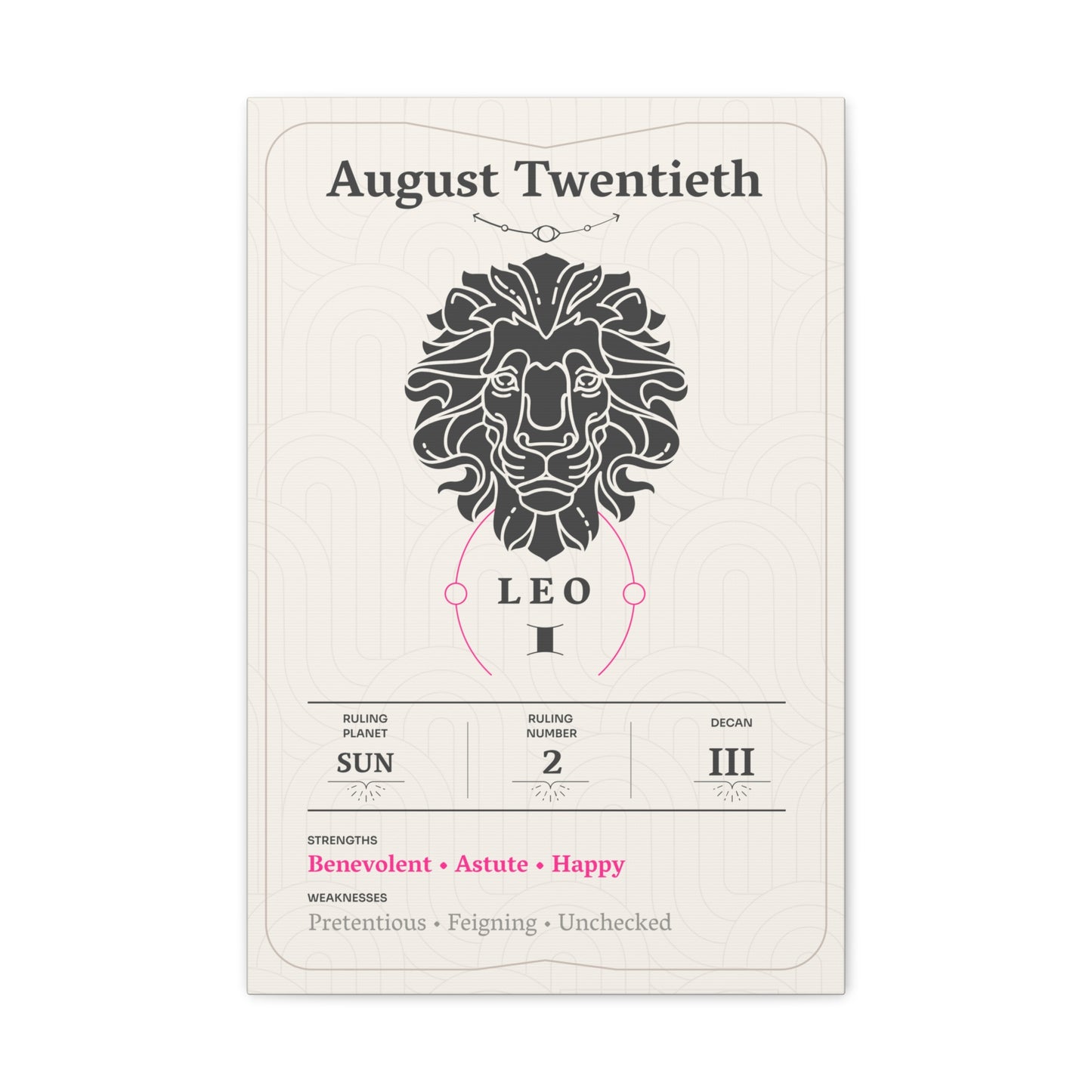 August Twentieth Canvas